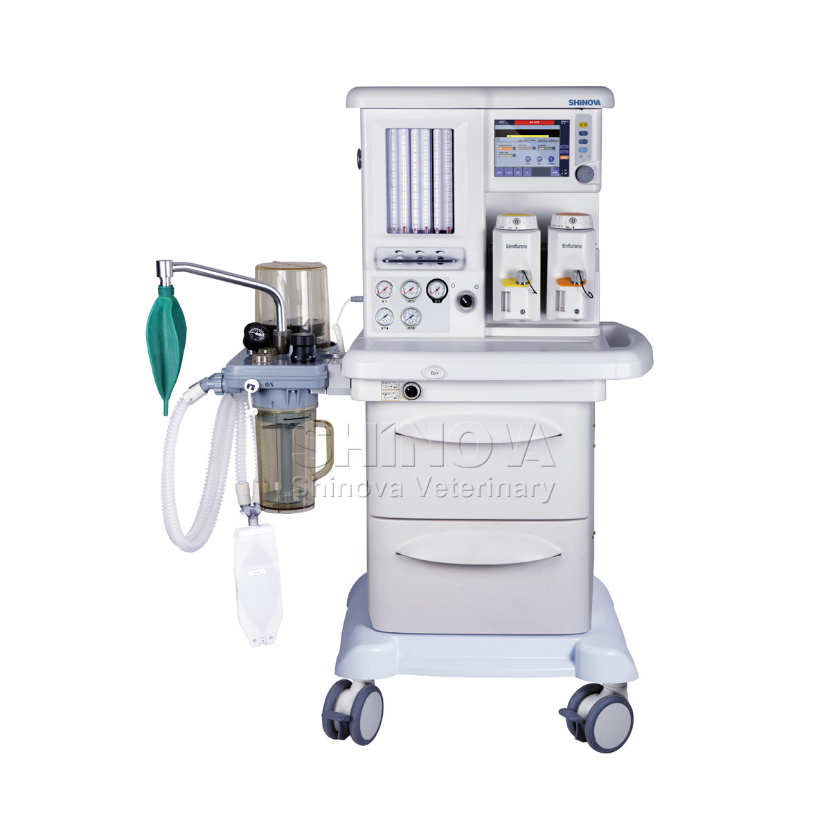 Trolley Veterinary Anesthesia Machine Shinova VetVeterinary UltrasoundVeterinary Monitor