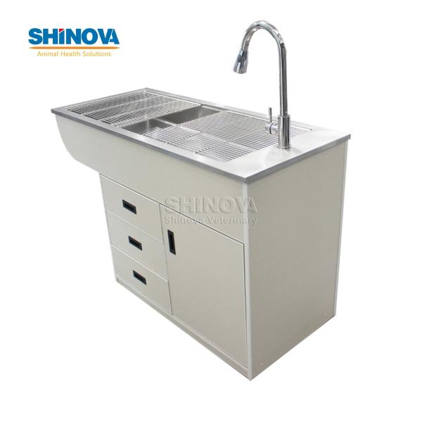 Wood Frame Wet Disposal Table