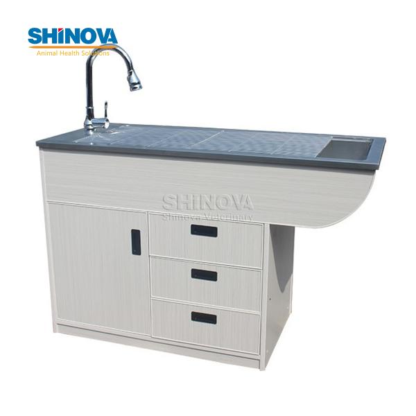 Wood Frame Wet Disposal Table