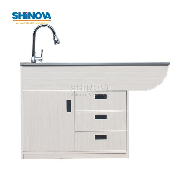 Wood Frame Wet Disposal Table