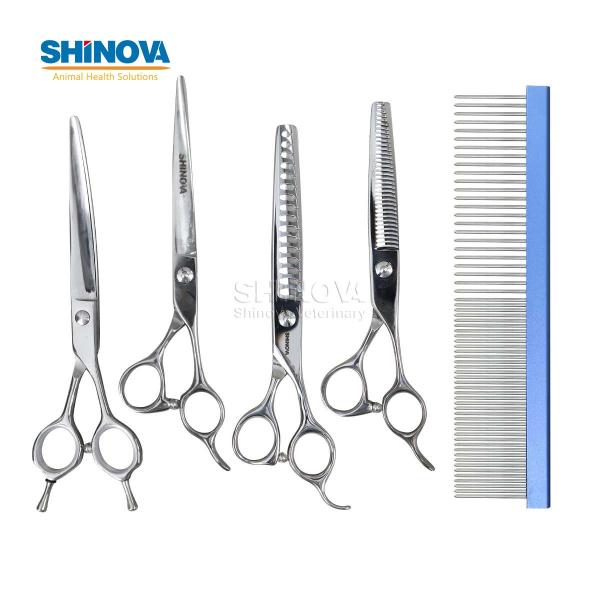 Professional Pet Grooming Scissor Kit for Dogs and Cats