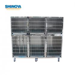 Stainless Steel Six-Position Dog Cage